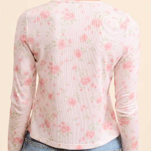 Floral Print Cardigan - Picture 3 of 4